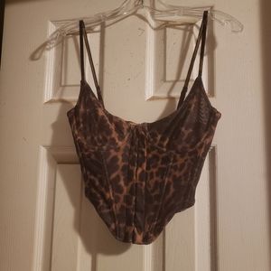 White Fox Boutique leopard bustier